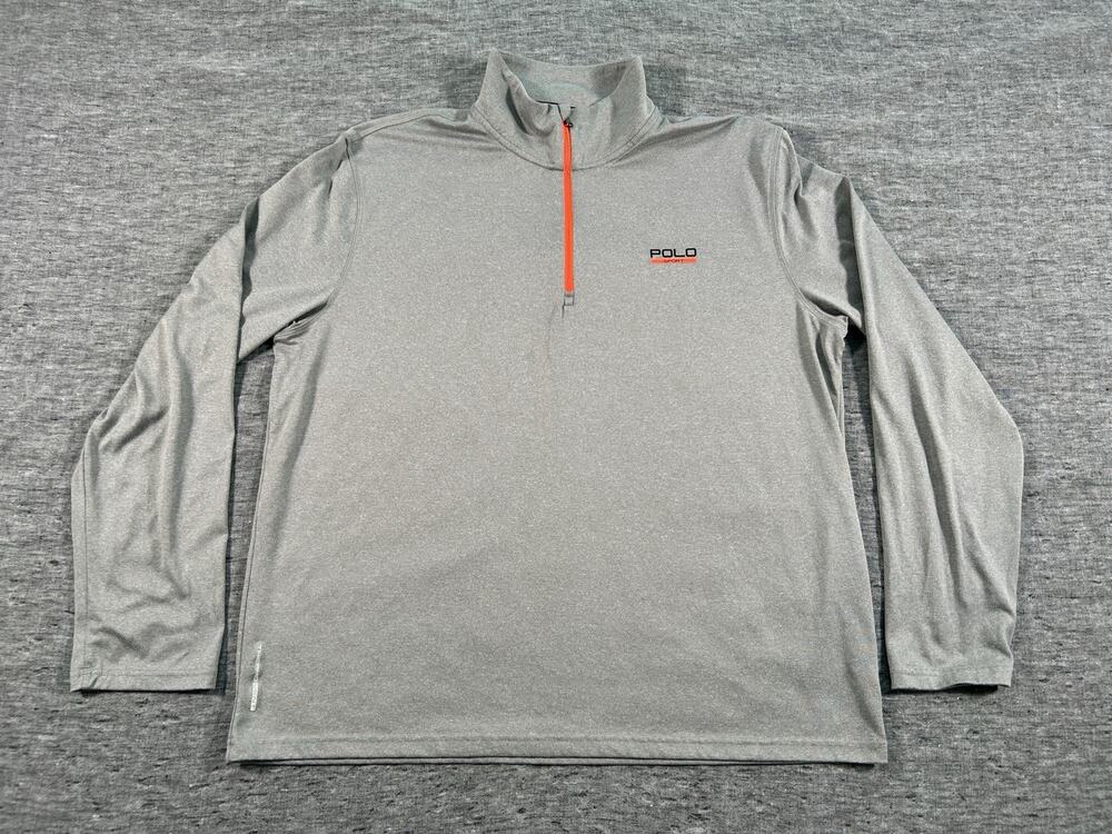 Polo Sport Ralph Lauren Performance 1/4 Zip Mens Extra Large Grey Pullover